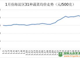 北京海淀：一月份菜價上漲 ()